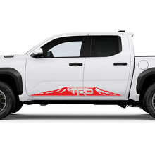 Autocollants décalcomanies TRD off Road Montagnes pour bas de porte latéral 2 pour Toyota Tacoma 4e génération 3