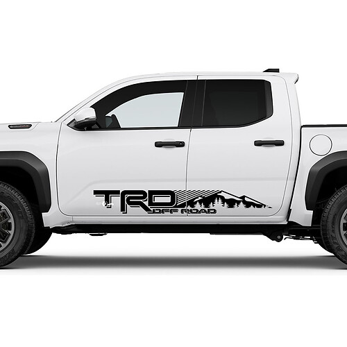 TRD off Road Mountains Forest Side Rocker Panel Decals Stickers for Toyota Tacoma 4th Gen
 1