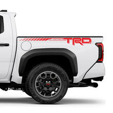 Lettering TRD Logo Bedside Truck Checkered Stripe Decals Stickers for Toyota Tacoma 4th Gen 3