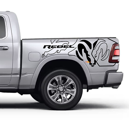 Bedside Rebel Stickers Decals side graphics for Dodge RAM Rebel
 1