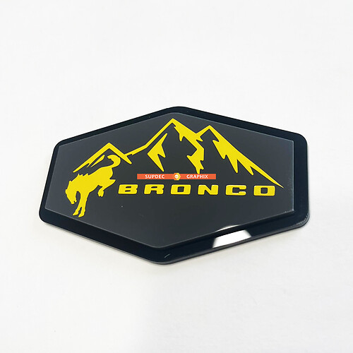 Bronco Edition Fender Badges Tailgate Emblem 3D Badge
