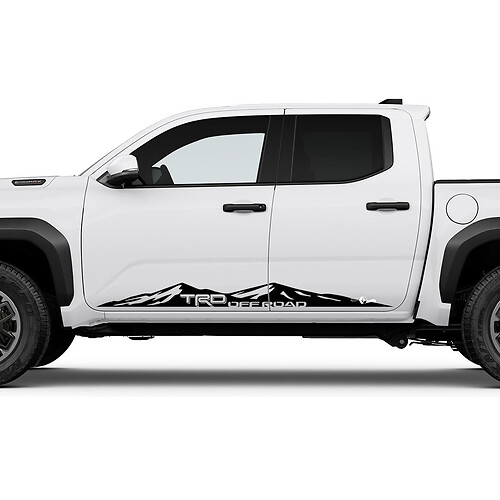 TRD Off Road US Side Mountains Rocker Panel Decals Stickers for Toyota Tacoma 2
 1