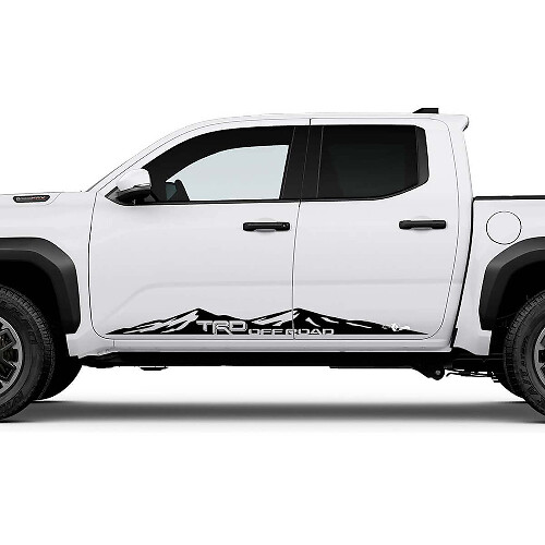 TRD Off Road US Side Mountains Rocker Panel Decals Stickers for Toyota Tacoma 2
