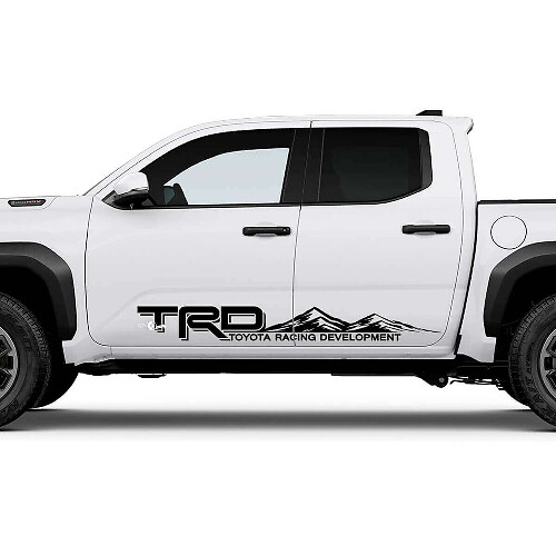 Lettering TRD Off Road Mountains Side Rocker Panel Decals Stickers for Toyota Tacoma 1