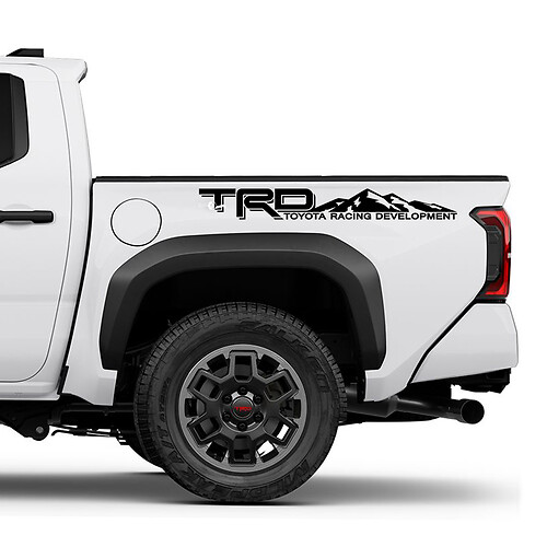Mountains Bedside Truck Decals Stickers for Toyota Tacoma 4th Gen
 1