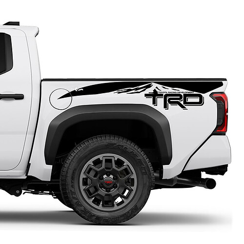 TRD off Road Mountains Bedside Truck Decals Stickers for Toyota Tacoma 2
 1