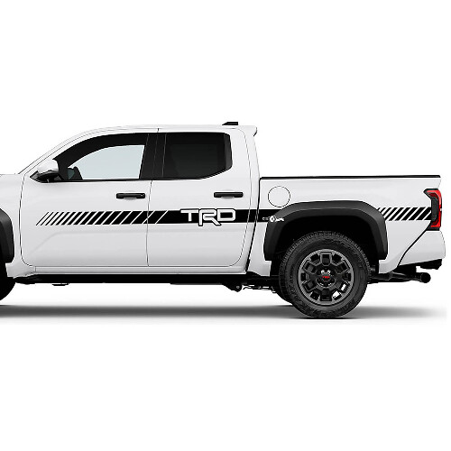 TRD off Road Doors Side Bedside Racing Stripe Truck Decals Stickers for Toyota Tacoma 4th Gen
