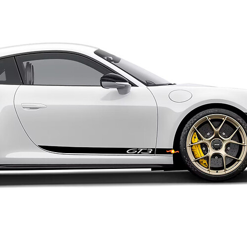 Side 911 GT3 Doors Stripes Kit Decal Sticker for Porsche 911 GT3
 1