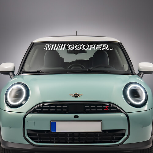Windshield Checkered Stripe Vinyl graphics decal Sticker for Mini Cooper S
