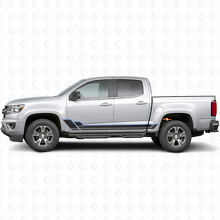 Angular Outline Door & Rocker Panel Vinyl Stripes for Chevrolet Colorado 2nd Gen 2015-2022_3