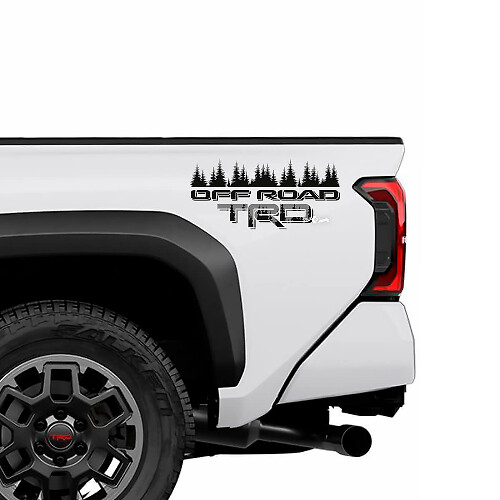 TRD off Road Doors Side Bedside Trees Truck Decals Stickers for Toyota Tacoma 4th Gen
 1