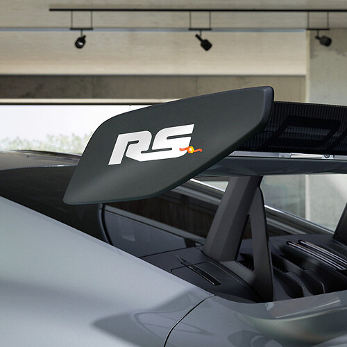 RS Spoiler Decal Sticker for Porsche GT3

