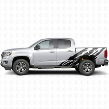 Jagged Door & Bedside Vinyl Stripes for Chevrolet Colorado 2nd Gen 2015-2022_2