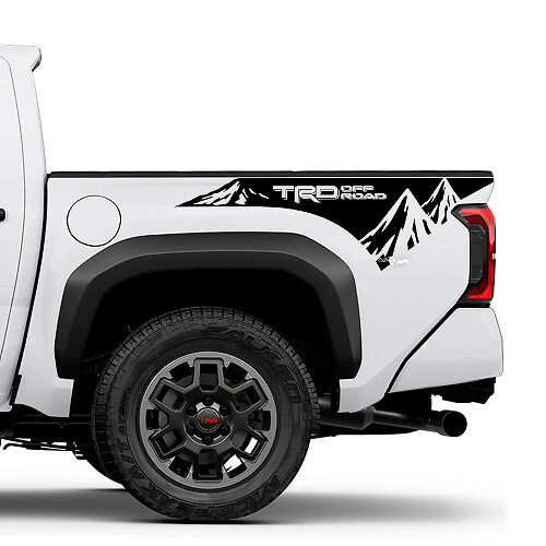 TRD Off Road Mountains BedSide Side Truck Decals Stickers for Toyota Tundra
