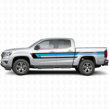 Retro Upper Beltline Door & Bedside Vinyl Stripes for Chevrolet Colorado 2nd Gen 2015-2022_2
