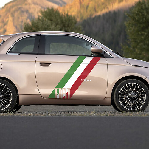 Door Flag Stripe Decal side Graphics stripes for Fiat 500

