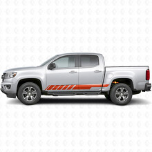 Slanted Racing Door & Rocker Panel Vinyl Stripes for Chevrolet Colorado 2nd Gen 2015-2022_4