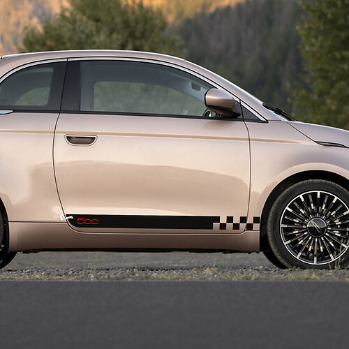 Rocker Panel Stripe Decal side Graphics stripes for Fiat 500 5
 1
