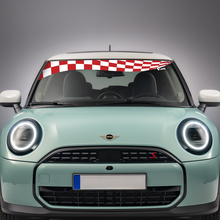 Windshield Checkered Flag Stripe Vinyl graphics decal Sticker for Mini Cooper S
 3