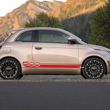Rocker Panel Stripe Decal side Graphics stripes for Fiat 500 5
 3