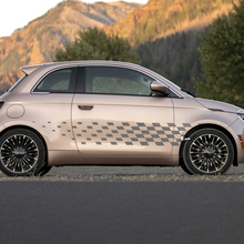 Rocker Panel checkered Stripe Decal side Graphics stripes for Fiat 500
 2