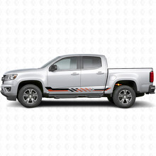 Checkered Racing Door & Rocker Panel Vinyl Stripes for Chevrolet Colorado 2nd Gen 2015-2022_2