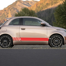 Rocker Panel Checkered Flag Doors Decal side Graphics stripes for Fiat 500
 3