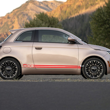 Rocker Panel Doors Decal Double Stripe side Graphics stripes for Fiat 500
 3