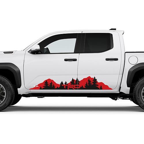 TRD Off Road Side Mountains Trees Rocker Panel Decals Stickers for Toyota Tacoma
 1