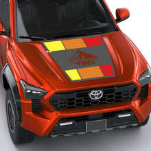 TRD Mountains Vintage Retro Stripes Bonnet Decal Sticker for Toyota Tacoma 4th Gen 2