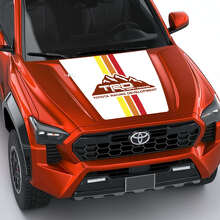 TRD Mountains Vintage Retro Stripes Hood Decal Sticker 2 for Toyota Tacoma 4th Gen 3