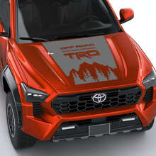 TRD Mountains Forest Logo Stripes Bonnet Decal Sticker 2 for Toyota Tacoma 4th Gen 2