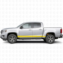Angular Lightning Door & Rocker Panel Vinyl Stripes for Chevrolet Colorado 2nd Gen 2015-2022_3