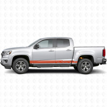 Angular Lightning Door & Rocker Panel Vinyl Stripes for Chevrolet Colorado 2nd Gen 2015-2022_4