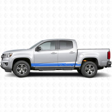 Angular Lightning Door & Rocker Panel Vinyl Stripes for Chevrolet Colorado 2nd Gen 2015-2022_5