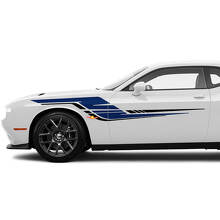Two colours Side Stripes Decals Stickers For Dodge Challenger or Charger
 3