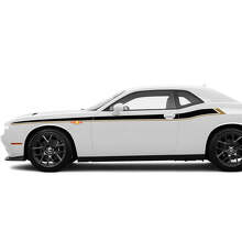 Two colours Side Accent Stripes Decals Stickers For Dodge Challenger
 2