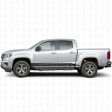 Layered Lightning Door & Rocker Panel Vinyl Stripes for Chevrolet Colorado 2nd Gen 2015-2022_2
