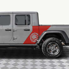 Military Star US Flag Side Vinyl Decal Kit for Jeep Gladiator_2