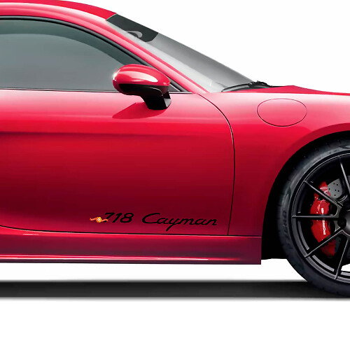 Porsche 718 Cayman Side Stripes Kit Decal Sticker
