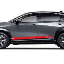 Sides Racing Logo Accent Stripes Graphics Decal Kit for Nissan ARIYA 3