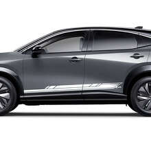 Geometric Sides Racing Accent Stripes Graphics Decal Kit for Nissan ARIYA 2