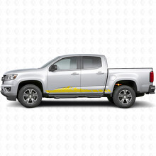 Mountain Topographic Door & Rocker Panel Vinyl Stripes for Chevrolet Colorado 2nd Gen 2015-2022_3