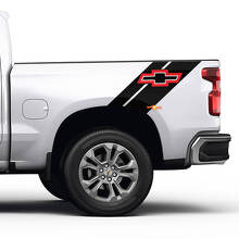 Side Bed Stripes off-road 4x4 Decals Stickers 2 colours for Chevrolet Bed
 3