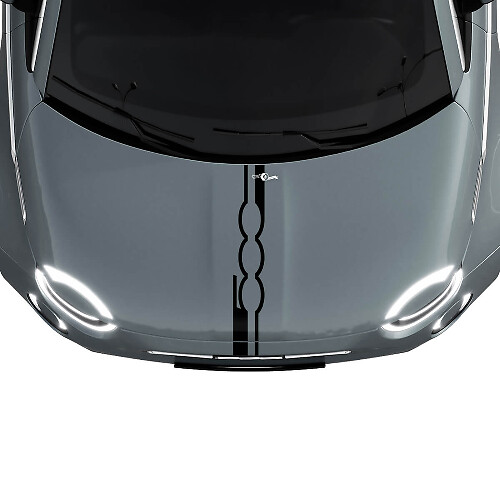 500 Hood Stripe Decal Sticker Graphics for Fiat 500
 1