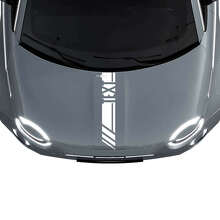 Custom Text Bonnet Racing Stripe Decal Sticker Graphics for Fiat 500 2