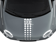 Custom Text Bonnet Stripe Racing Decal Sticker Graphics for Fiat 500 2 2