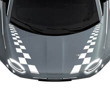 500 Dual Checkered Hood Stripe Decal Sticker Graphics for Fiat 500
 2