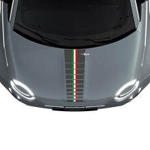 Tri Stripes Flag Hood Stripe Decal Sticker Graphics for Fiat 500
 2