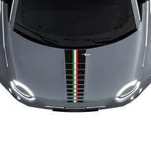 Italy Flag Stripes Bonnet Decal Sticker Graphics for Fiat 500 3
